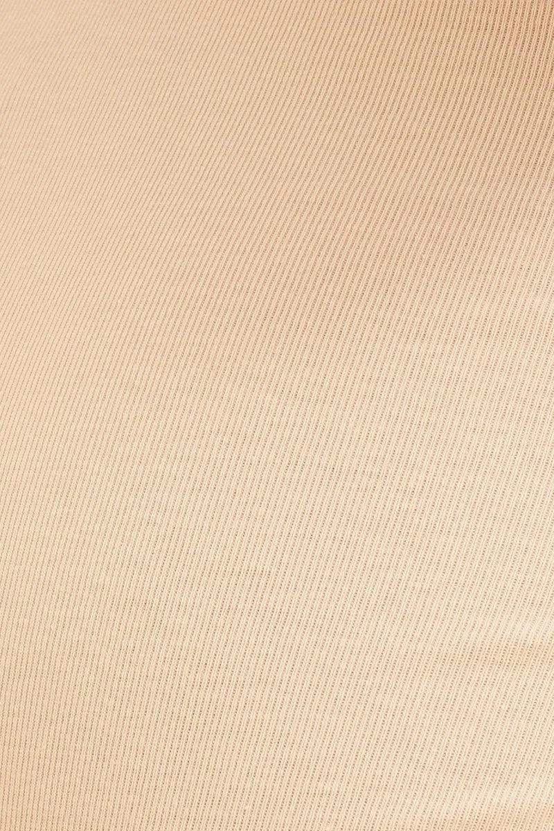 Beige Lou Cotton Stretch High Waisted Brief