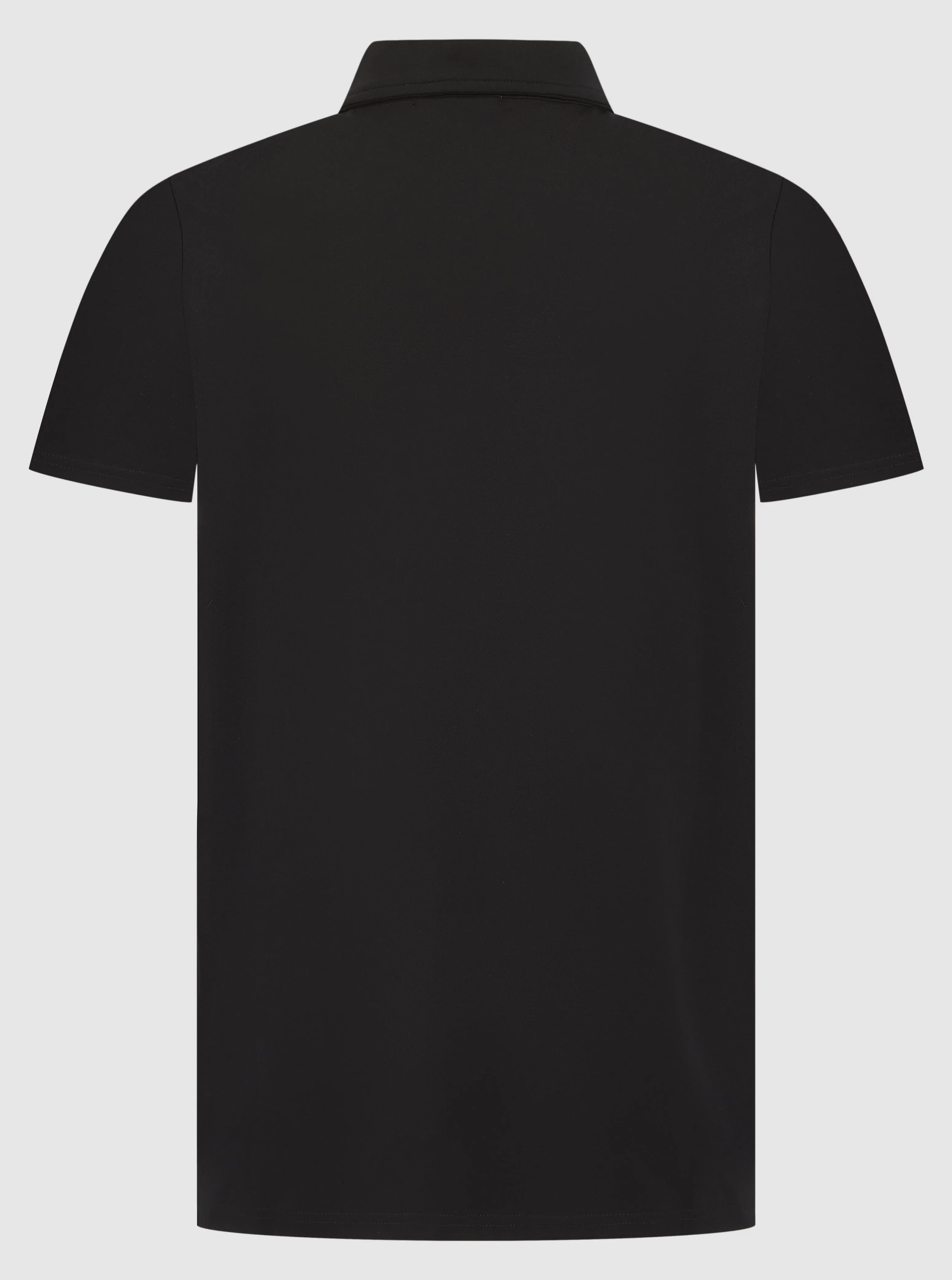 Black Premium S/S Zip Polo