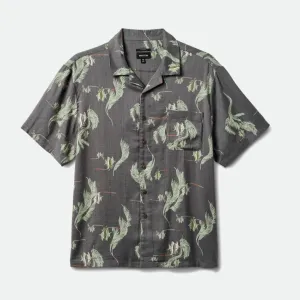 BRIXTON BUNKER SLUB S/S WOVEN WASHED BLACK/SEA FOAM/COCONUT