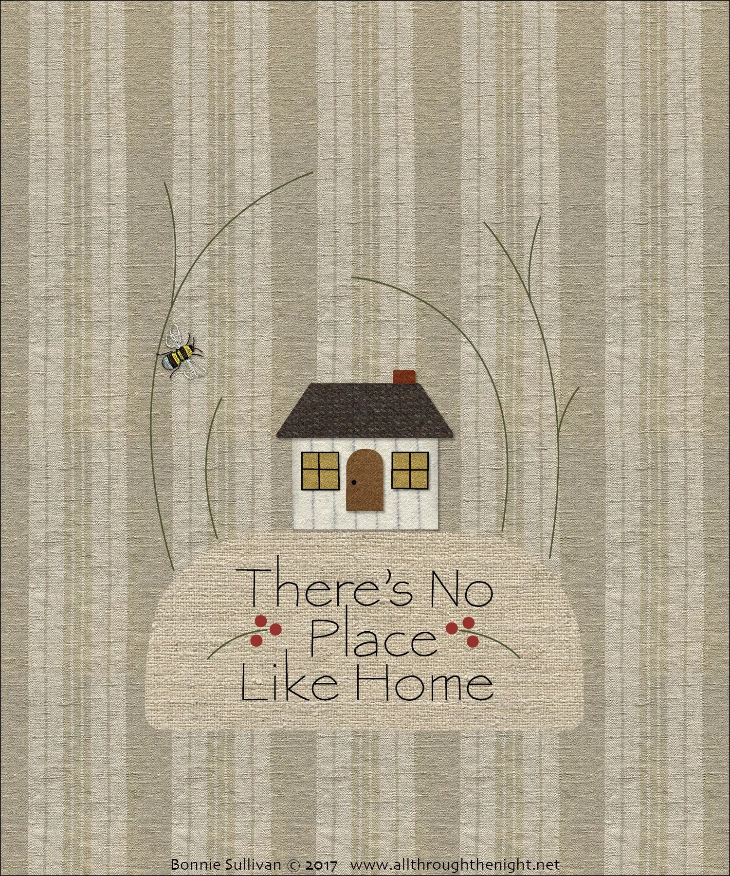 F1718 - There's No Place Like Home Preprinted Fabric
