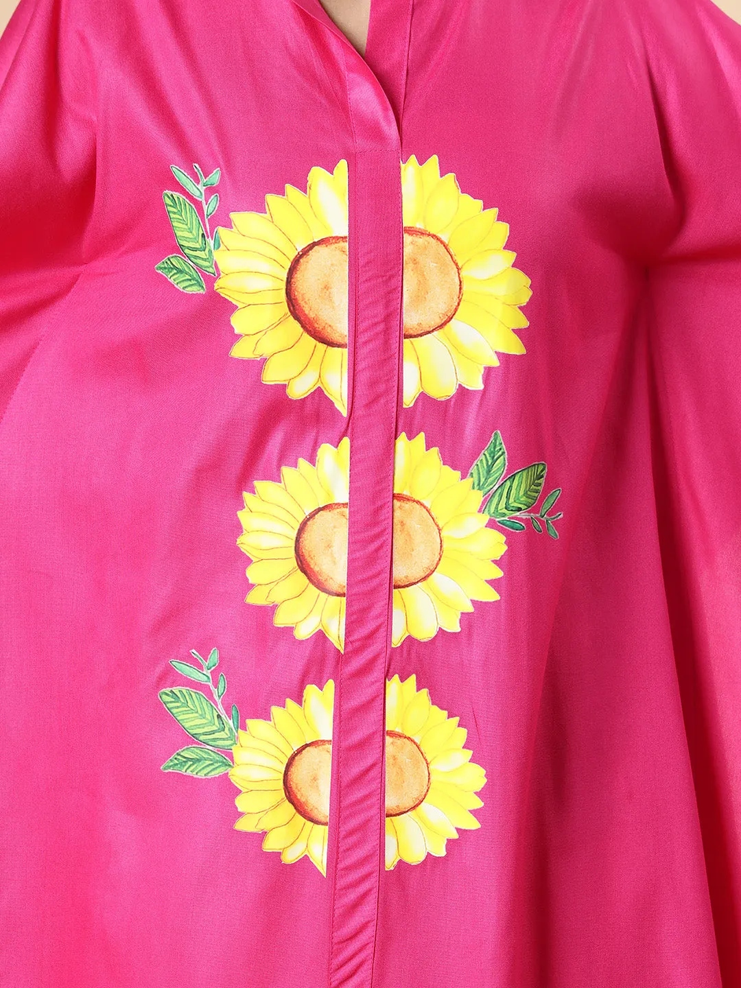 Magenta Rayon MandarinKurta - SunflowerSplendor