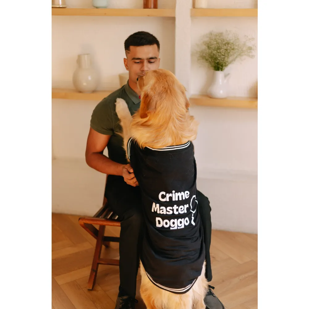 Pet Set Go Crime Master Sleevless T-shirt for Dogs (Black)