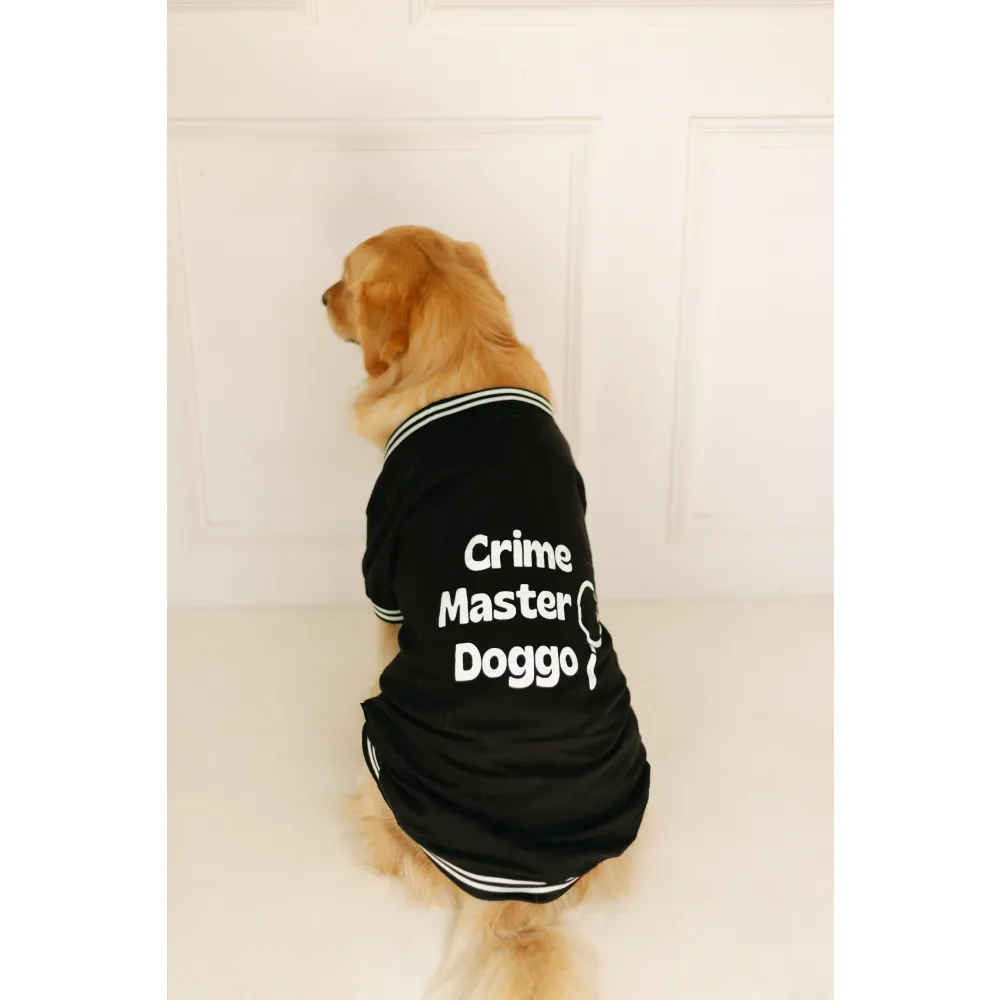 Pet Set Go Crime Master Sleevless T-shirt for Dogs (Black)