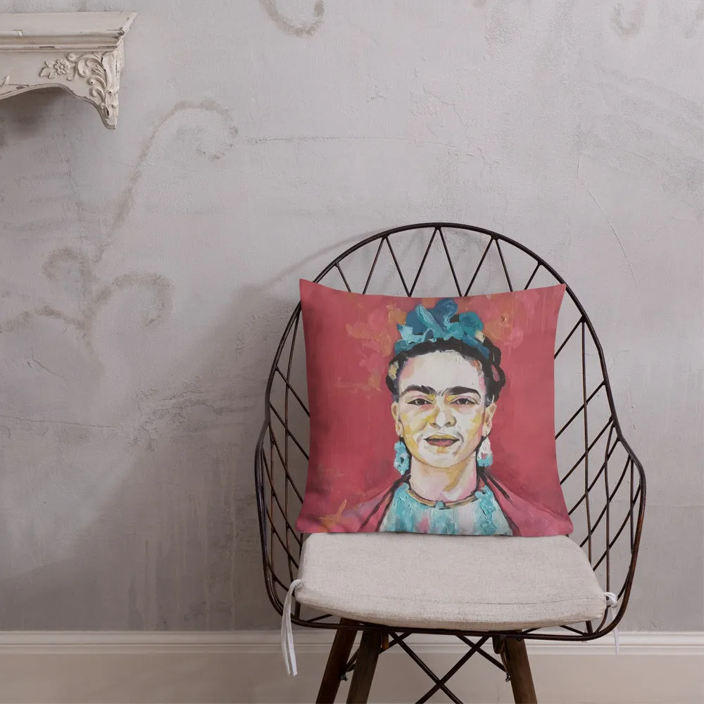 Premium Pillow - Frida red