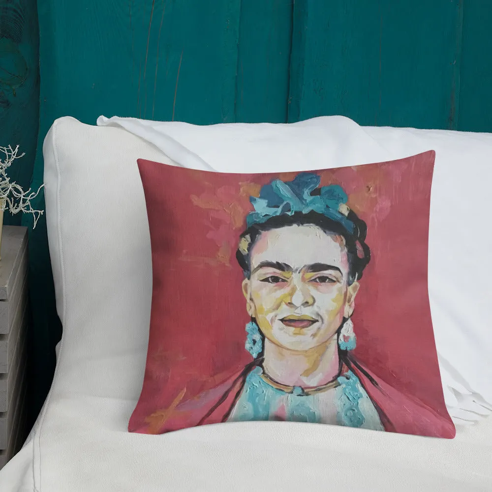 Premium Pillow - Frida red