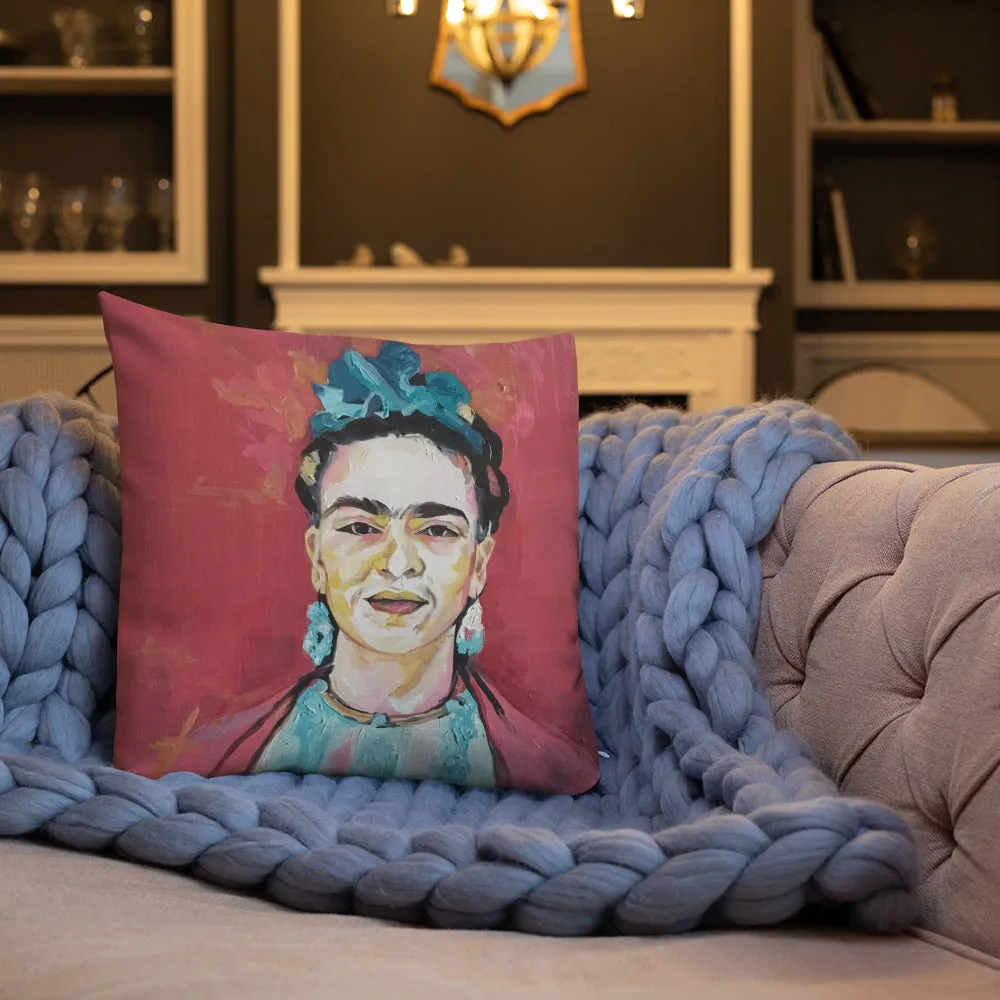 Premium Pillow - Frida red