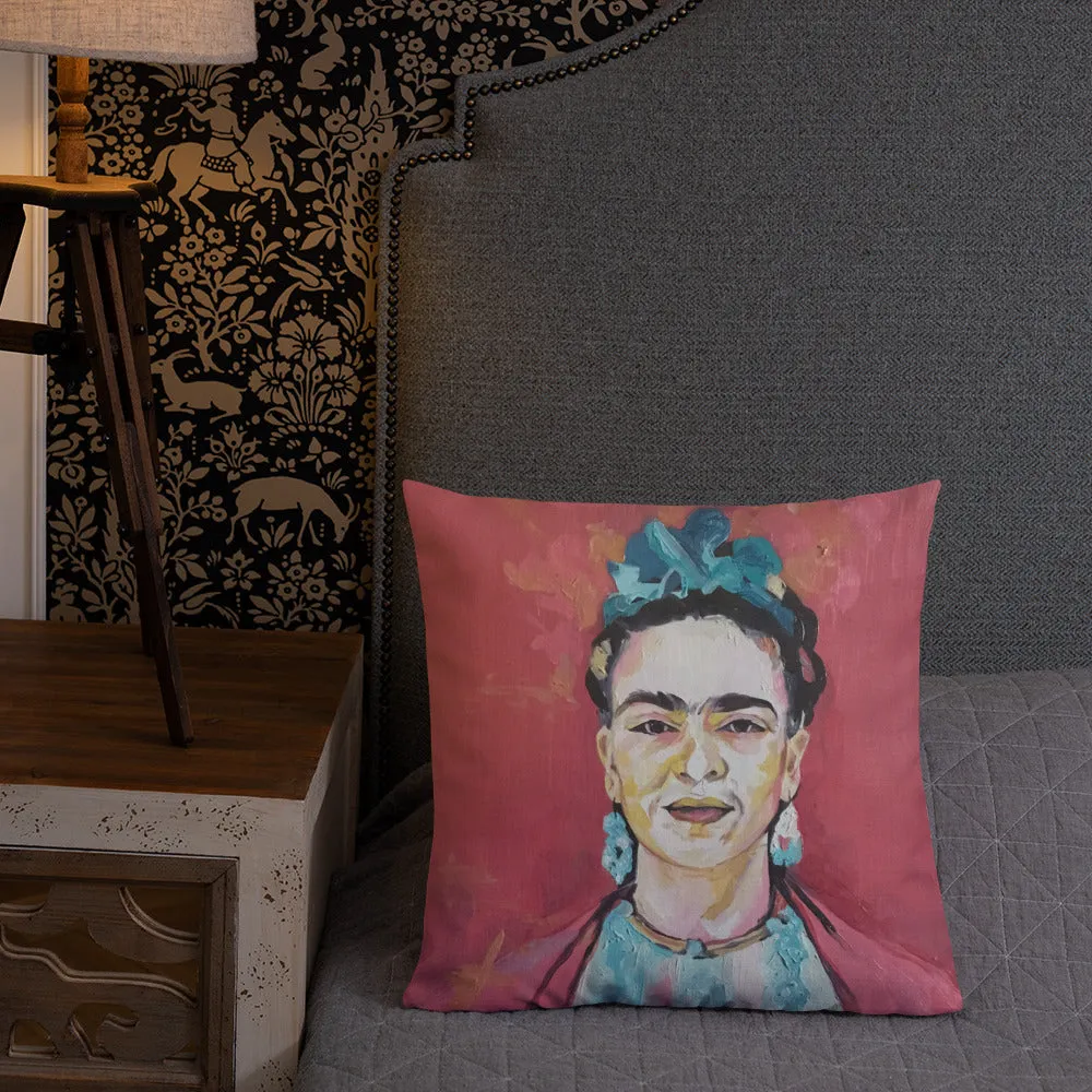 Premium Pillow - Frida red
