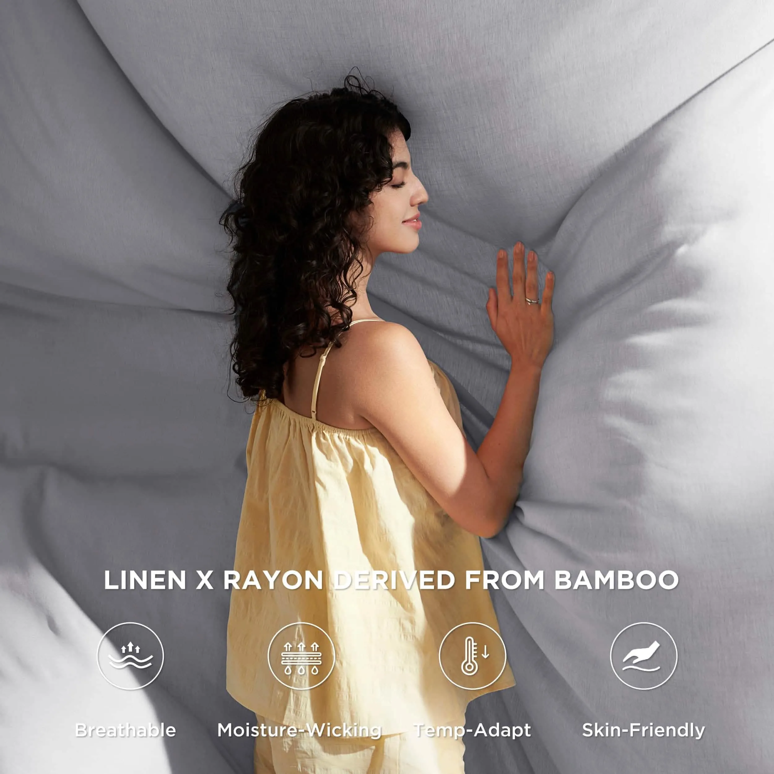 Rayon Derived from Bamboo and Linen Sheet Set