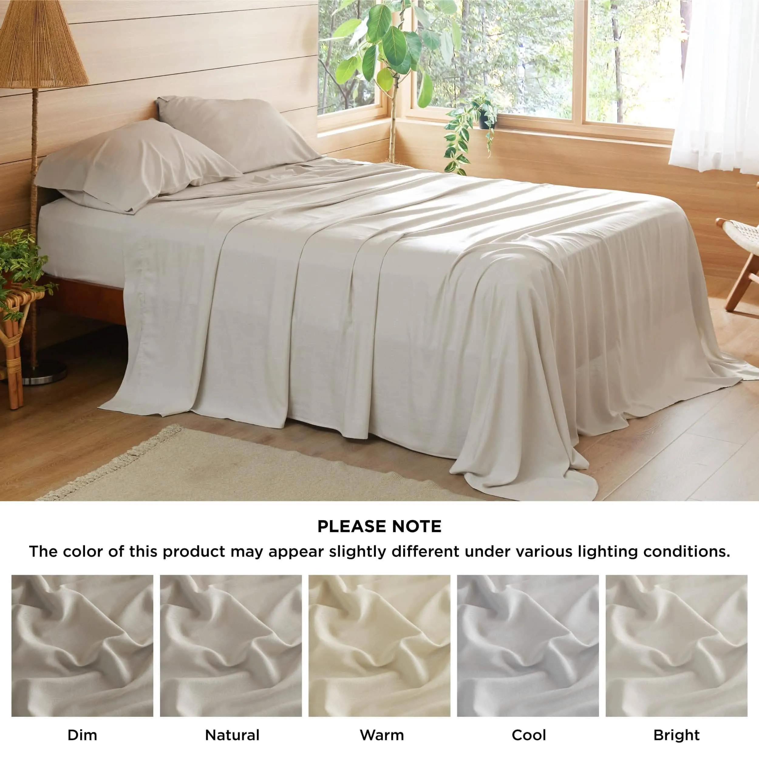 Rayon Derived from Bamboo and Linen Sheet Set